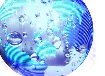 FX №215847 Modern global world earth concept planet symbol Drops of dew water