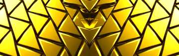 FX №215142 3D abstract geometric volumetric triangle gold metal background Futuristic Geometric Generated...