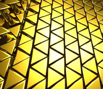 FX №215099 3D abstract geometric volumetric triangle gold metal background
