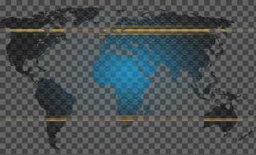 FX №215680 World map blue background concept global network  line composition  global business carbon gold...