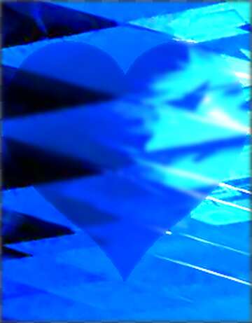 FX №215253 Blue futuristic shape. Computer generated abstract background. love