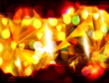 FX №215059 Polygon Red Information Technology business concept Hi-tech background gold