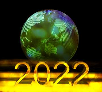 FX №216021 2022 3d world earth planet symbol global  concept background stars