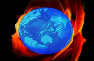 FX №216041 Fire Rose  global world earth concept planet