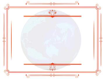 FX №216250 Modern global world earth concept planet symbol vintage frame