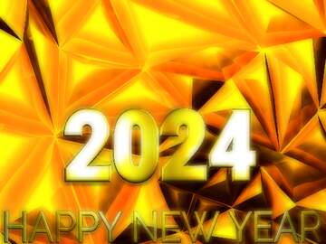 FX №216295 Polygon gold background Happy  New  year.   2024