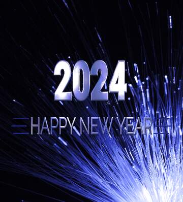 FX №216300 Transmission of data over an optical fiber  blue 2024 happy new year