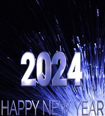 FX №216301 Transmission of data over an optical fiber blue 2024 happy new year