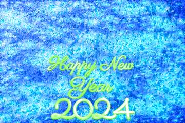 FX №216423 Frost glass window. Texture 2024 happy new year
