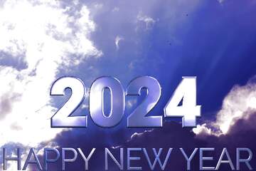 FX №216235 Dark blue sky Happy New Year 2024