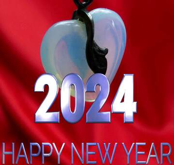 FX №216236 Blue heart Happy New Year 2024