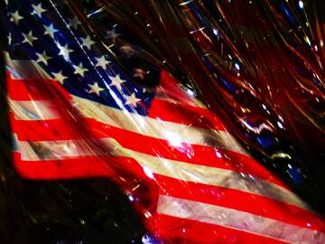 FX №218353 Glass USA American flag background