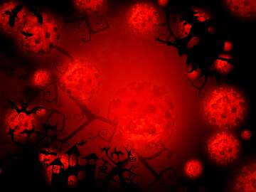 FX №219383 Halloween Red Digital technology background virus background