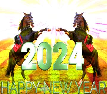 FX №220309 happy new year 2024 Horse