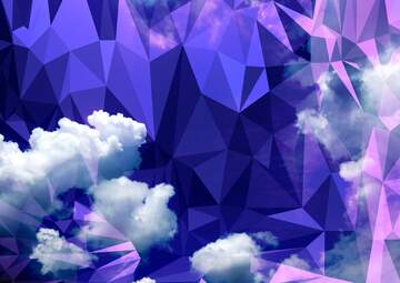 FX №220116 Polygonal Sky with clouds
