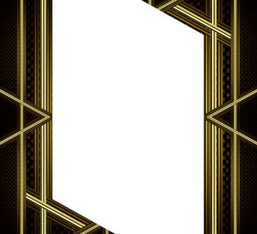 FX №221817 Carbon gold lines frame