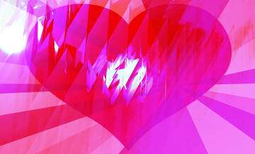 FX №221060 Heart pink  futuristic shape