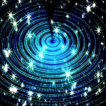 FX №222999 Blue circle space fractal art design futuristic digital stars pattern background