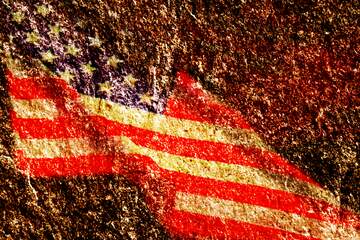 FX №222045 Granite. USA American Flag background