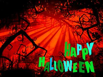 FX №222310 Halloween background Spooky forest Happy Halloween