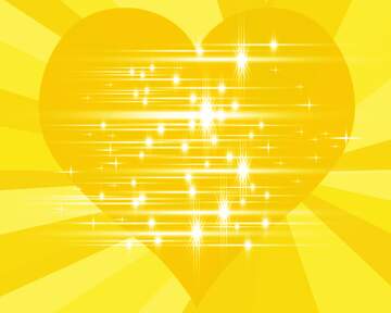 FX №222839 yellow  heart shiny bright background