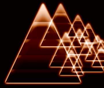 FX №223293 glow dark pyramids knowledge wisdom shiny neon background