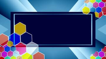 FX №224950 Blue line colorful display screen honeycomb thumbnail background