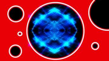 FX №225180 Space fractal template red blue