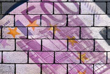 FX №226879 The wall blocks Euro currency 500