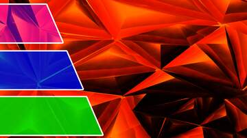 FX №227667 Orange red triangle polygonal metal colorful large graphics labels thumbnail