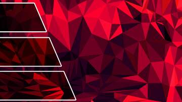 FX №227663 Labels Polygonal triangles red background