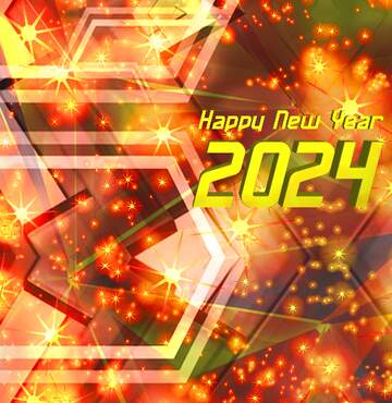 FX №229109 Happy new year 2024 3d red  tech background