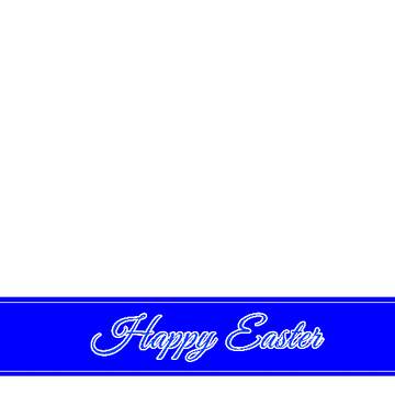 FX №230713 Happy Easter blue lettering label
