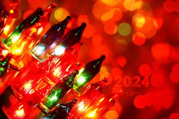 FX №231393 Christmas lights 2024 background