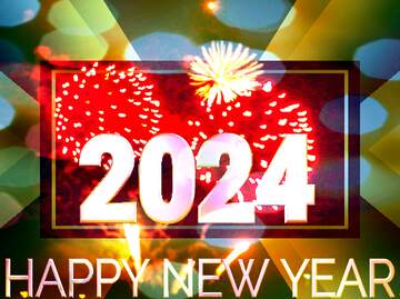 FX №233643 happy new year 2024 business Shiny Fireworks background