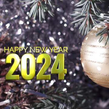 FX №24212 Christmas happy  new year 2024 card