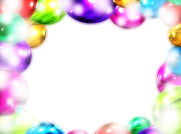 FX №264204 Colored Crystal Balls frame transparent  png
