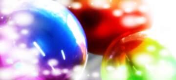 FX №264155 Radiant Revelry: Glowing Glass Balls for Celebrating Life`s Victories