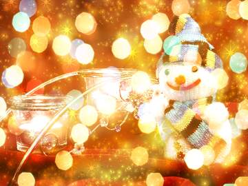 FX №267403 Frosty Greetings Galore: Snowman Winter Wishes Background