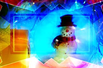 FX №267481 Frosty Holiday Greetings Galore: A Winter Snowman Background