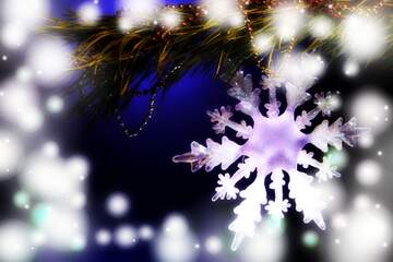FX №267510 Frosty Winter Greetings Galore: Snowflake Winter Background