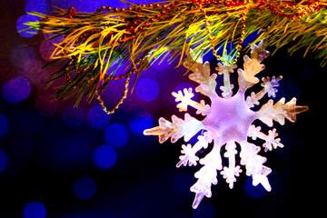 FX №267514 Snowflake Symphony: A Winter Wishes Snowflake Background