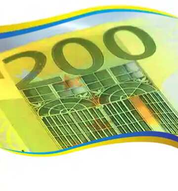 FX №44871 Money 200 Euro fragment card frame