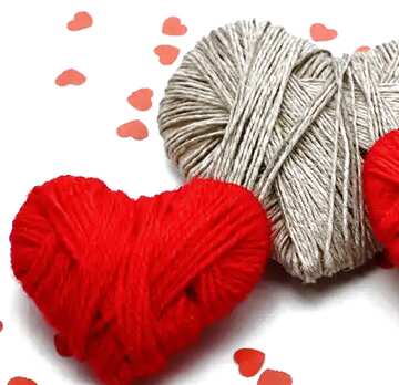 FX №47412 love heart shaped wool