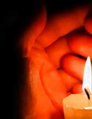 FX №58850 Candle in hand fragment
