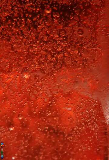 FX №68221 Couleur rouge. Liquide à bulles.