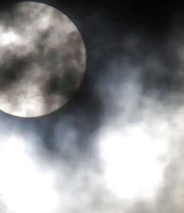 FX №75890 grey clouds and  Moon