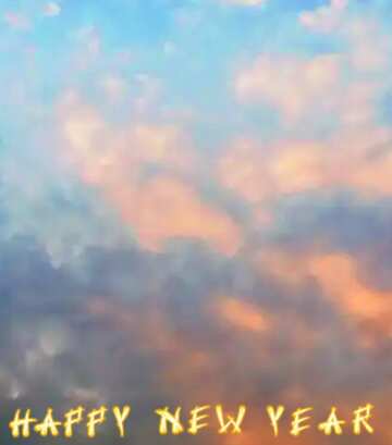 FX №75831 Beautiful sky  happy new year card