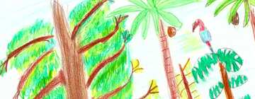 FX №75107  childrens drawing forest