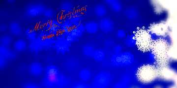FX №81841 Blue Christmas background snowflake blur frame
